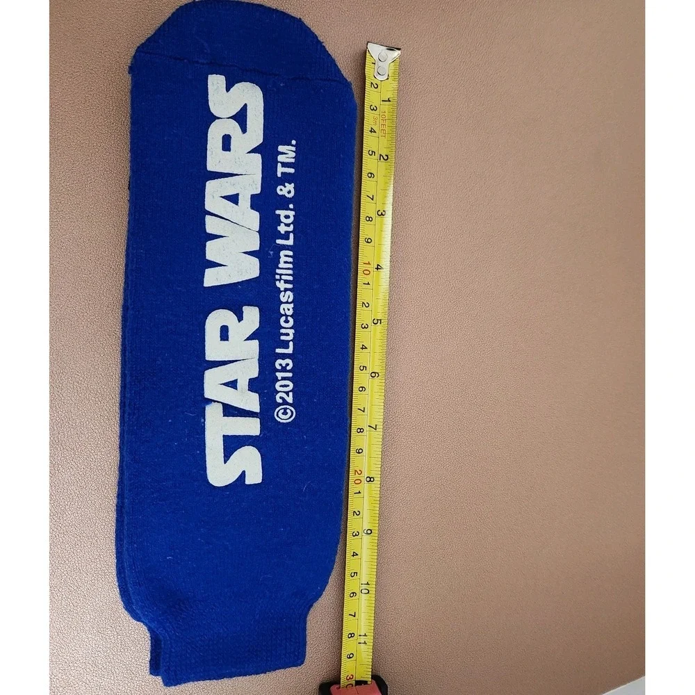 Star Wars C-3PO R2-D2 Darth Vader Royal Blue Sock Shoe Size 5-13 Ankle Movie